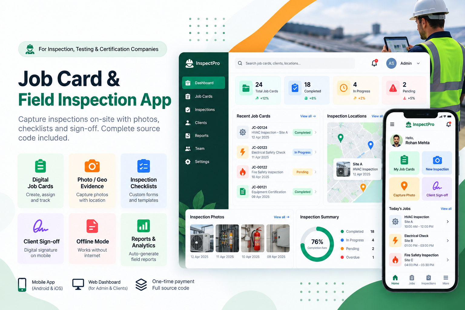 Job Card & Field Inspection App